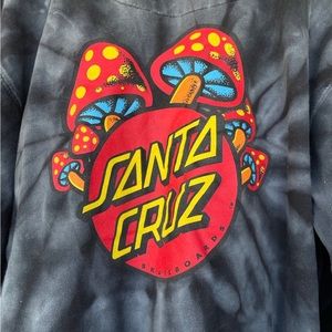 Charcoal, gray tie-dye, Santa Cruz hoodie